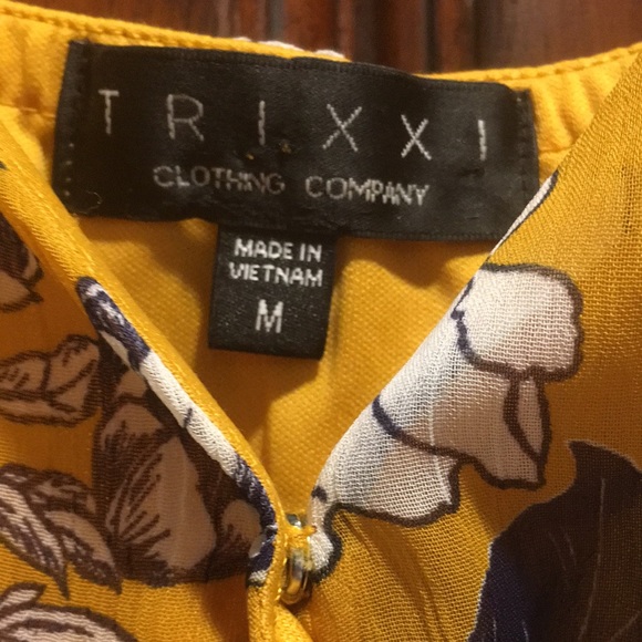 Trixxi Ruffle Romper Yellow Floral Medium - Picture 7 of 16